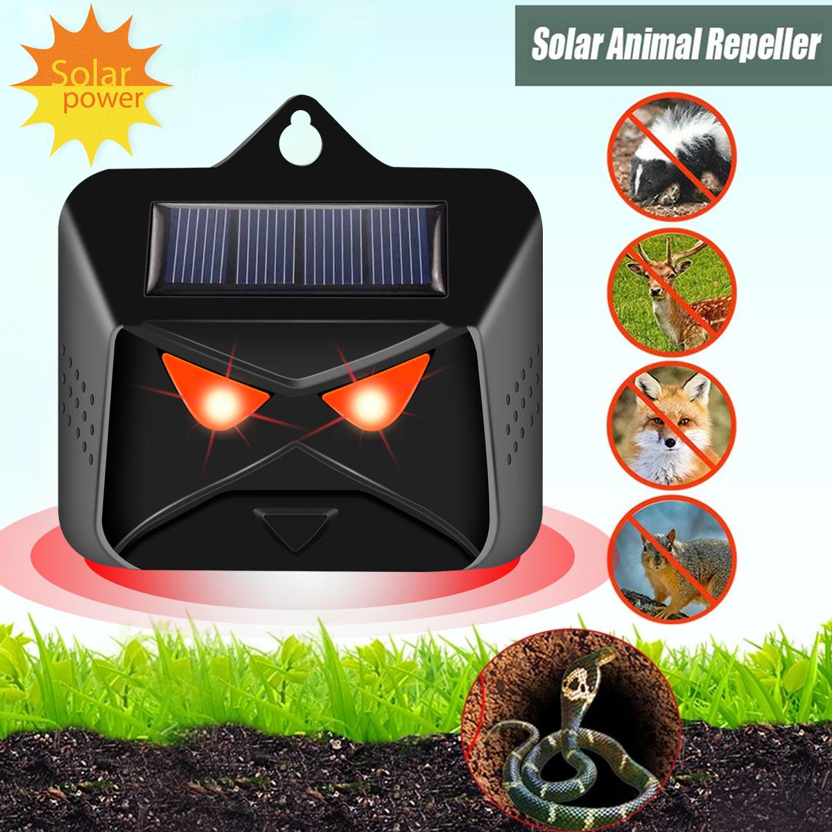 

Репеллент для животных на солнечных батареях IP44 Водонепроницаемый отпугиватель животных с красным светодиодным светом Репеллент от оленей, активируемый движением