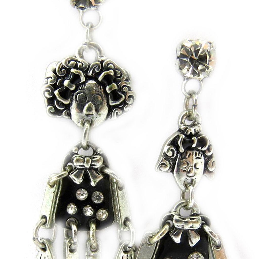 Les Trésors De Lily [G7759] - Black 'Capucines' Designer Earrings