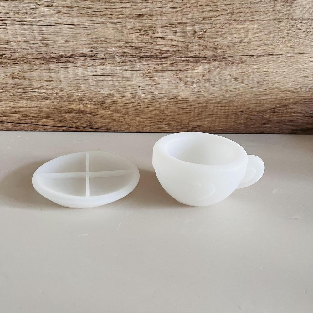 3D Forma na kávový šálek DIY Řemesla Formy na svíčky Odolná forma na sádru a cement Dárky na sváteční párty