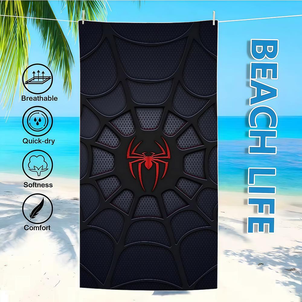 Towel Textile Logo Bathrobe Beach S-SpiderS-ES Quick-Drying Lightweight Portable Camping M-ManS Swim Pool Travel