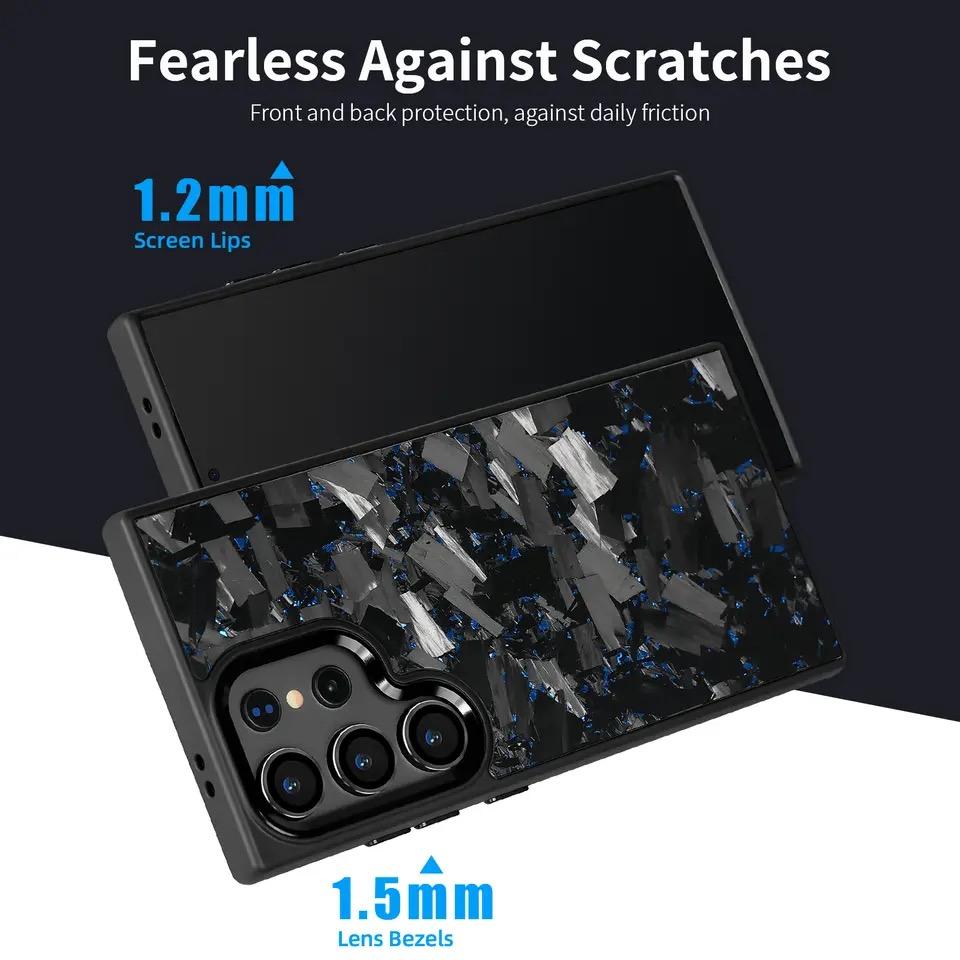 Real Carbon Fiber Magnetic Case for Samsung Galaxy S26 S25 Ultra Plus S26+ Cover Forged Kevlar Aramid Fiber Anti-fall Phone Back