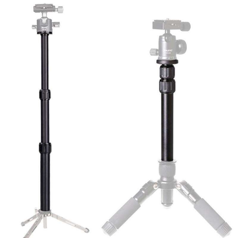 Telescoping Aluminum Center Column With 3 Adjustable Sections For Camera Mounts 1/4" 3/8" Compatibility