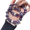 Natural Amethyst Bracelet for Women, Single-Loop Feather Amethyst Bracelet, Gift for Best Friend, Unique Original Design