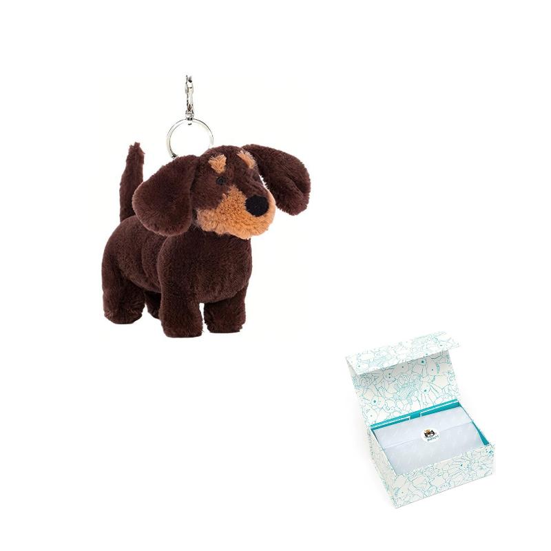 JELLYCAT Shy Series Otto Sausage Dog Bag Hanging Charm Doll Plush Pendant 11cm High