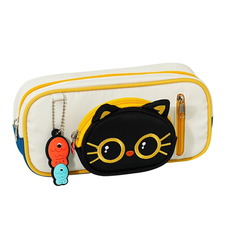 Cute Cartoon Cat Pencil Case Student Stationery Box Large Capacity High Value Boys and Girls Pencil Case Stationery Pencil Case