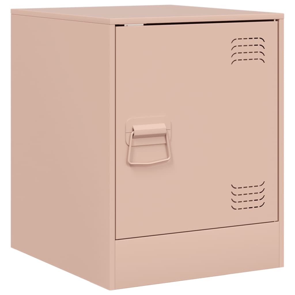 Nightstand Pink 34.5 x 39 x 44 cm Steel