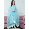Party Wear Top Tunic Kurta Pant Dupatta Set Indian Women Designer Kurti Dress 2369