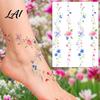 Eco-friendly Tattoo Stickers 1 Sheet Colorful Flower Stickers Waterproof Temporary Fake Arm Chest Shoulder Tattoos for Women Removable Body
