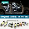 For Hyundai Santa Fe 2 CM 2007 2008 2009 2010 2011 2012 13PCS Car LED Interior Dome Lamp License Plate Trunk Light Accessories