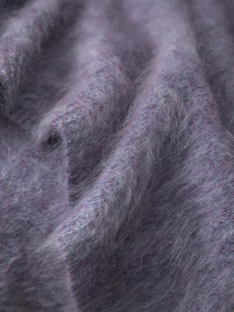 Luxury Pure Cashmere Slub Yarn Long Brushed Sweater - Loose, Thickened Knit Wool Sweater