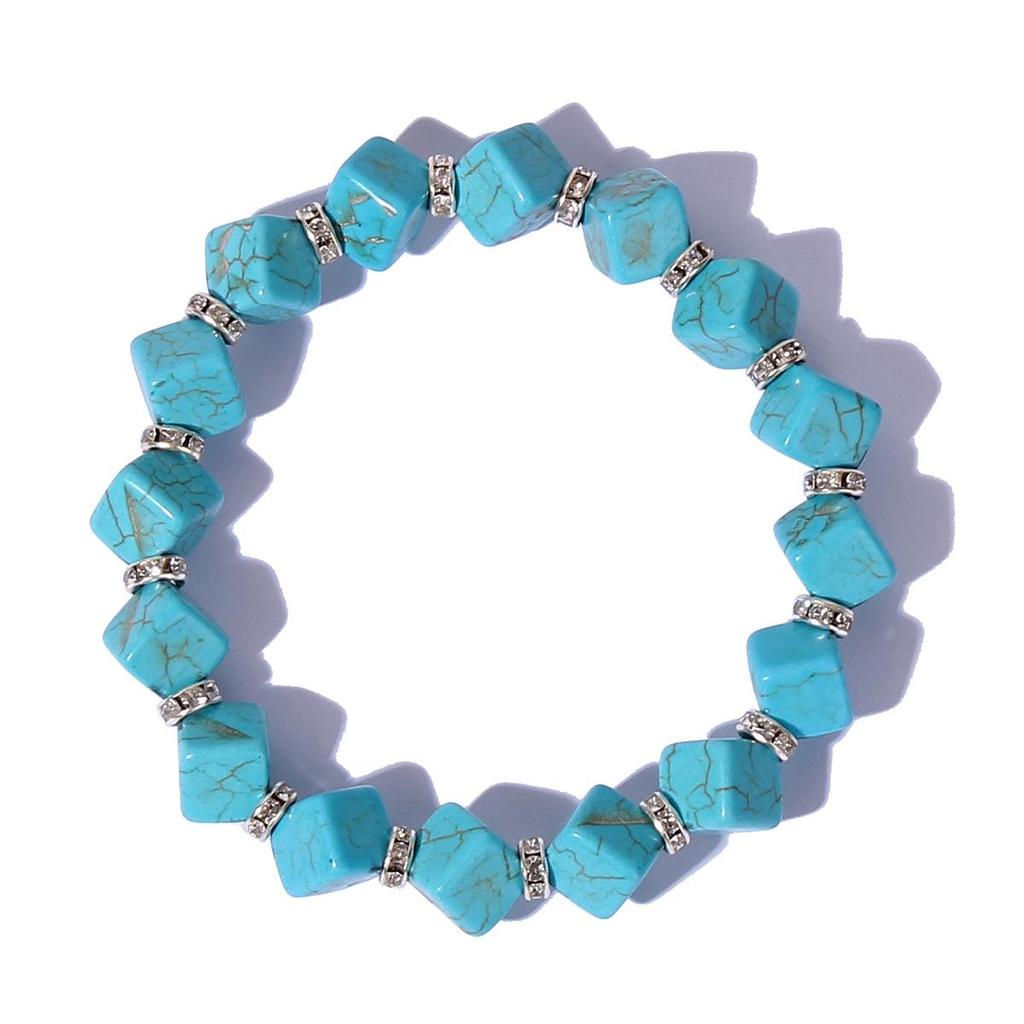 Personalized Ethnic Style Turquoise Bracelet with Butterfly Heart Number Patterns Exquisite Quality Diamond Gold Plated Bead