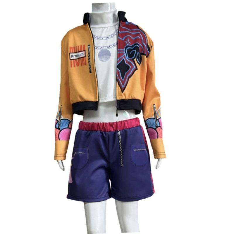 Huntrix KPDH KDPop Rumi Zoey Mira Cosplay Kostým Děti Dívky Halloween Pódium 3D Tištěný Vzor Oblečení pro Hraní Rolí