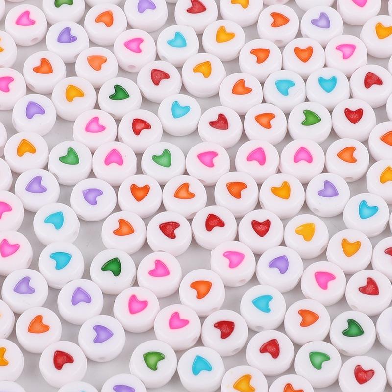 4 * 7Mm Acrylic Letter Bead Flat Bead Handmade Diy Children'S Early Education Beaded Jewelry Accessories Bracelet