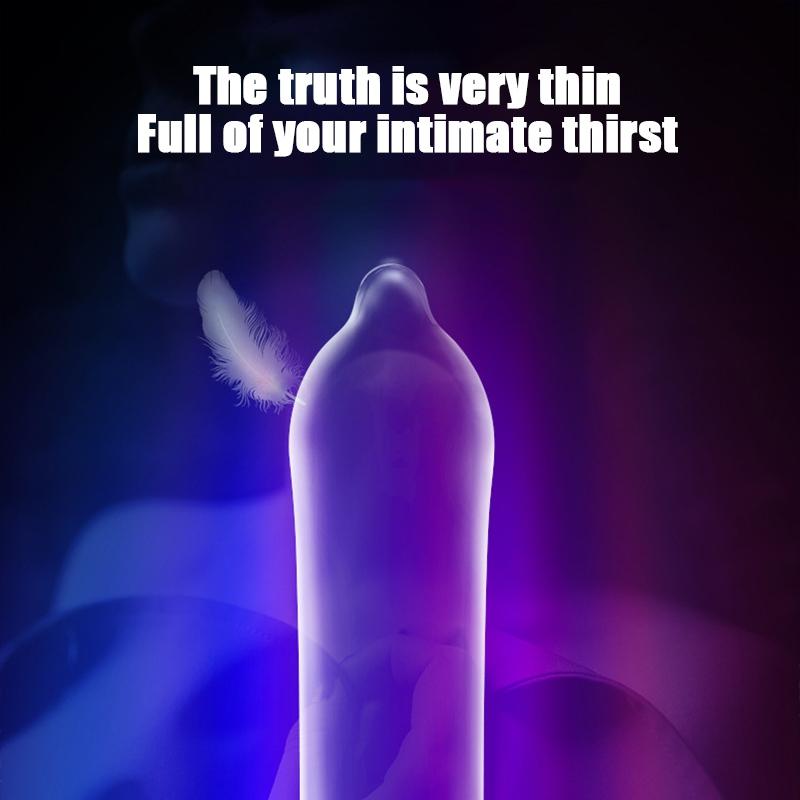 24pcs Natural Latex Condom 52mm Tight Delay Sex Smooth Pellet Penis Sleeve Adults