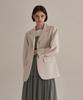 Adaul Line Button Single Jacket - Cream