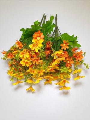 10 Bouquet Silk Fake Flower Artificial Flowers Wildflowers Daisy UV Resistant Daisies Arrangements Faux Plants for Floral Home Decor