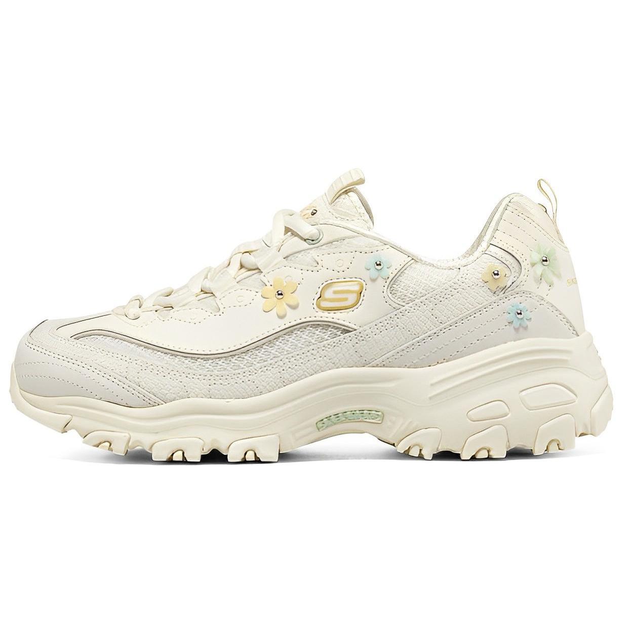 

Skechers DLITES 1.0 Floral Bear Кроссовки на массивной подошве с низким верхом из синтетической кожи Женская повседневная обувь 896188-OWHT 39