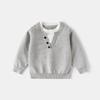 Children's Fake Two-Piece Sweater Spring and Autumn Children's Clothing Boys' Thin Warm Top Baby Long-Sleeved Pullover Knitwear