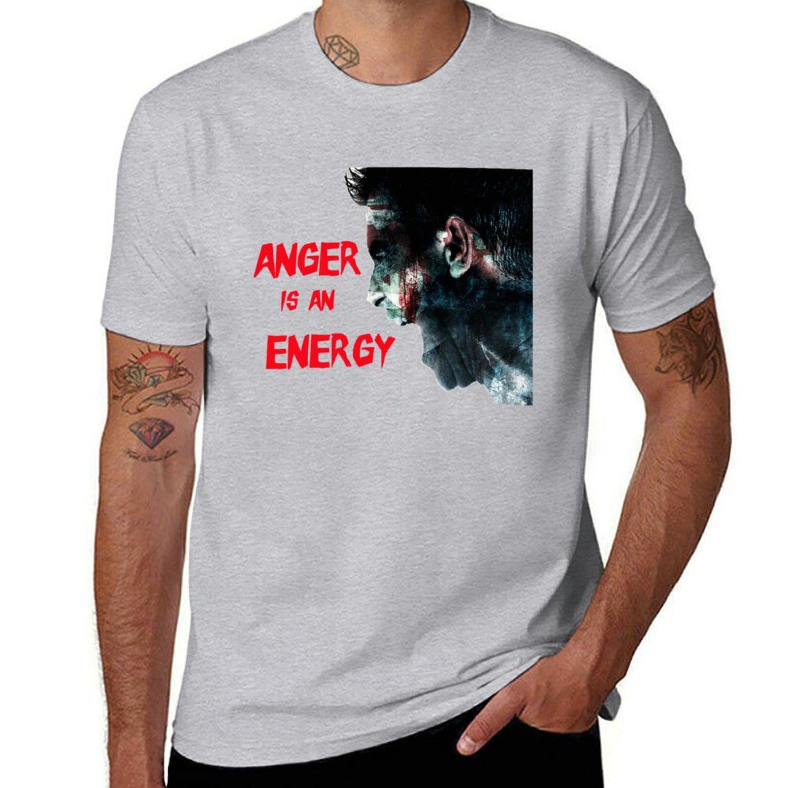 Anger is an Energy Tshirt funnys kawaii clothes heavyweight t shirts for men S