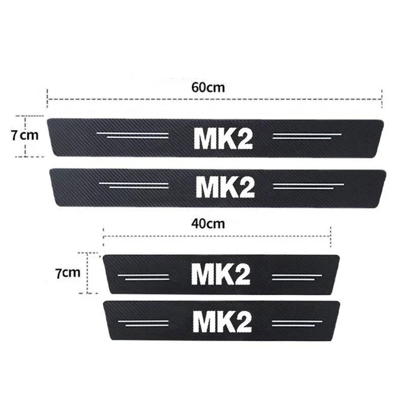 Luminous Welcome Tape Car Door Sill Scuff Plate Protective Decals For Volkswagen VW GOLF MK2 Badge Rear Trunk Bumper Guard Strip
