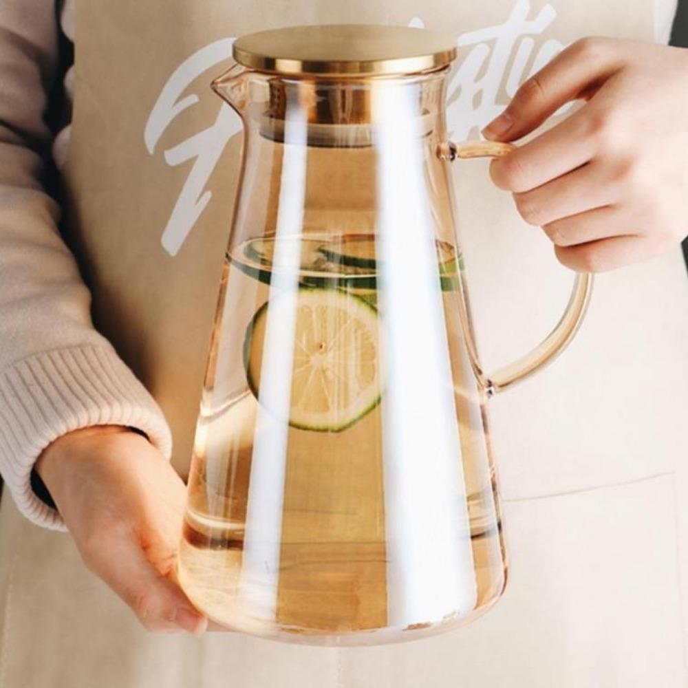 Glass Water Jug 2L Water Pot New Cold Water Kettle  Office Household Jug