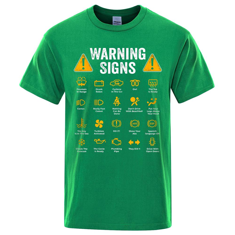 Funny Driving Warning Signs 101 Auto Mechanic Gift Driver T-Shirt Fashion Casual T Shirt Cotton Mens Tops Tees Casual Oversized