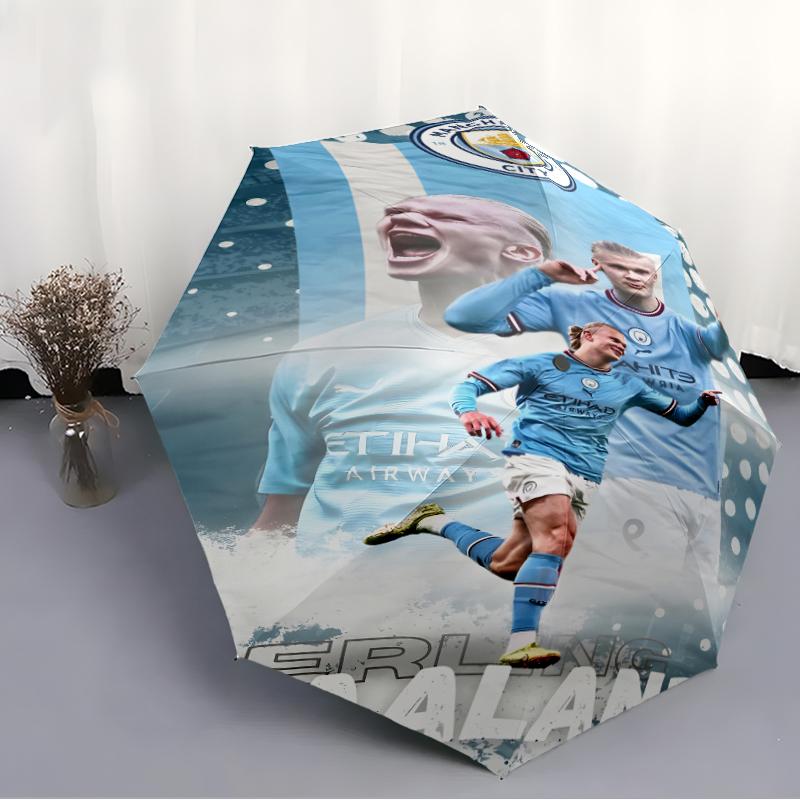 1pc H-Haaland Umbrella, Sun Protection, And UV Shielding. It Has Eight Sturdy Ribs for Outdoor Use And Perfect As a Holiday Gift