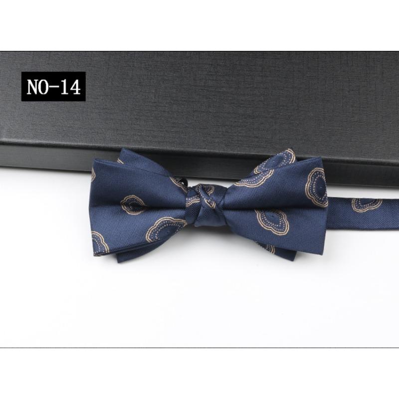 Business Bow Tie Men'S Shirt Suit Gentleman Pattern High-End Wedding Hosting Banquet Bow