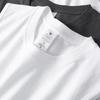Men's White 230g Pure Cotton Summer Tank Top - Loose Fit, Crew Neck, Sleeveless Vest, Wide Shoulder.