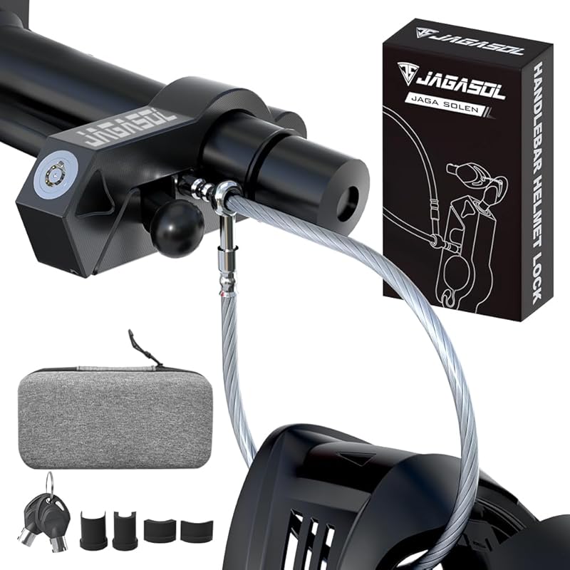 Motorcycle Lock Combo: Helmet & Brake Anti-Theft Handlebar Lock For Moped, Motorbike, Scooters, ATV, Dirt Bike, Street Bike