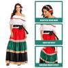 Women Mexican Dress Halloween Costume Adult Traditional Senorita Blouse Dance Skirt Cosplay Halloween Party Outfit