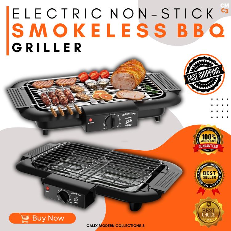 Top Seller ELECTRIC NON-STICK SMOKELESS BBQ GRILLER | Fast-Heating Plate for Korean BBQ, Meat, Seafood & Vegetables | Indoor/Outdoor Portable