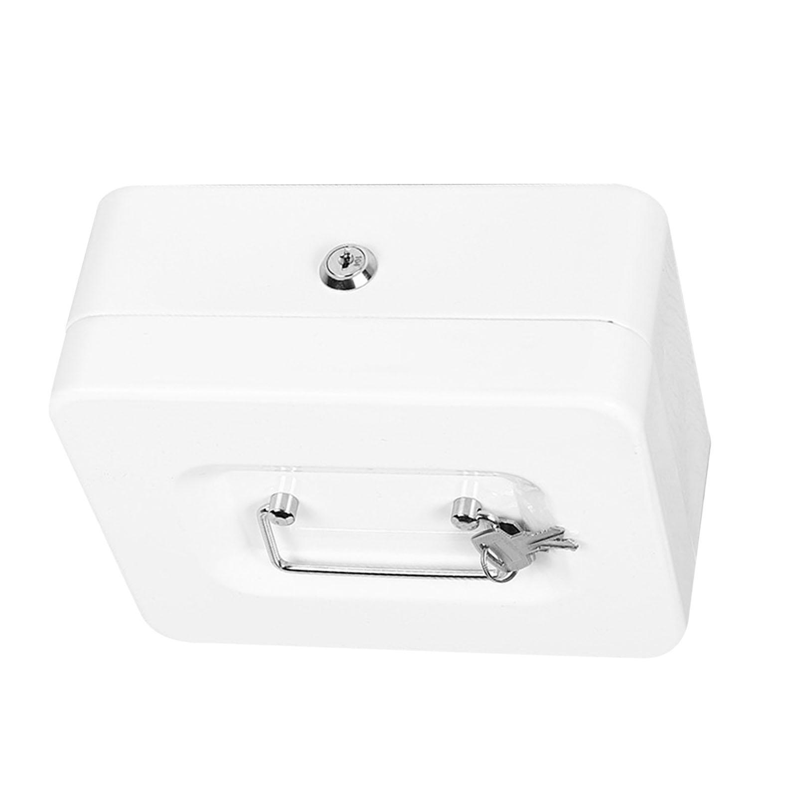 Portable Safe Box with 2 Key Fireproof Anti Theft Multipurpose Security Case Lock Box for Documents Jewelry