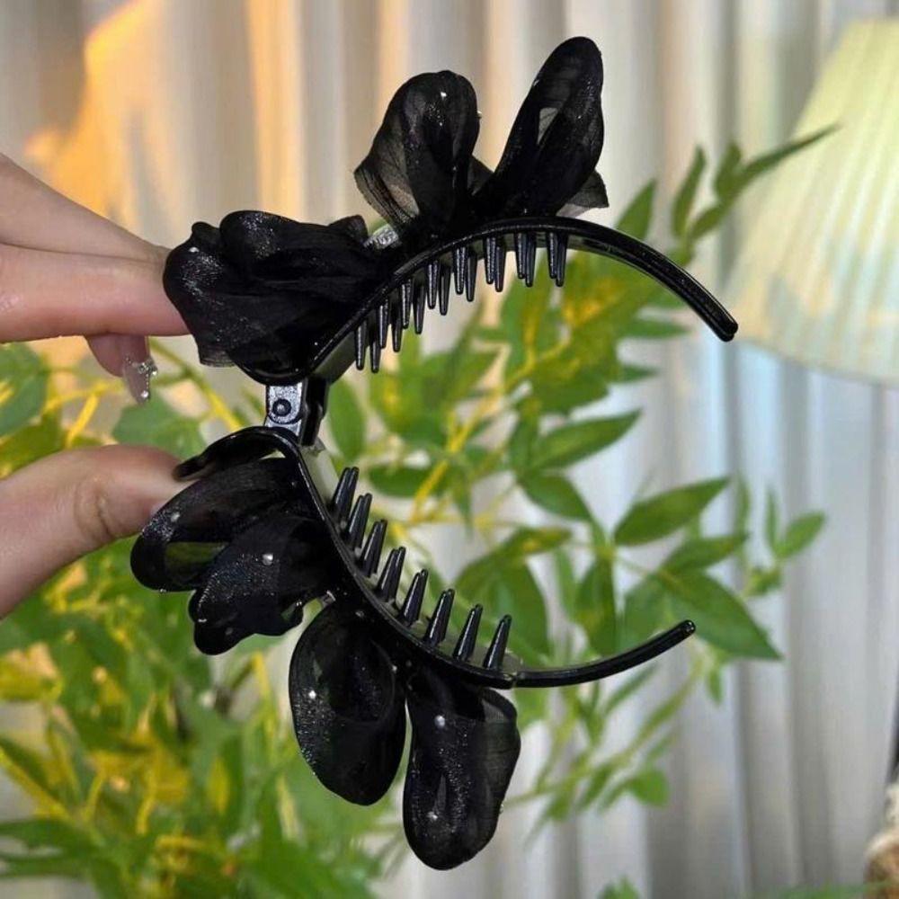 Elegant Hair Clip Solid Color Headwear Fashion Shark Clip  Hair Accessories