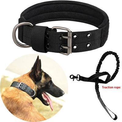 Prodotti per Animali Domestici Collare Tattico da Esterno per Cani Traspirabilità Collare in Nylon Addestramento Cani Collare da Collo Corda di Trazione per Cani Medio-Grandi
