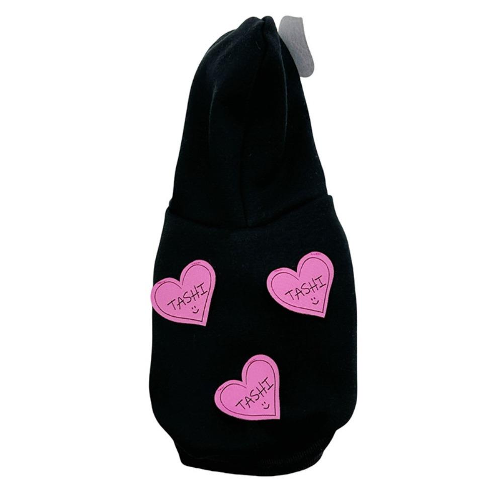 

Love Heart Cat Puppy Pullover Warm Pet Clothes Jackets Dog Hoodies Coat Pet Supplies L чёрный