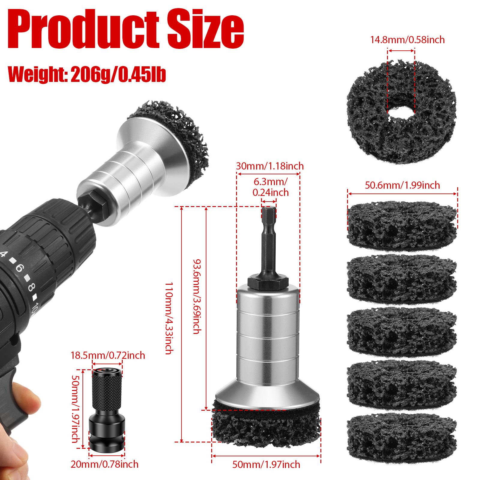 Wheel Hub Rust Removal Brush Brake Hub Surface & Stud Cleaning Maintenance Kit Brake Disc Rust Removal Tool for Hub Rotor Wheel