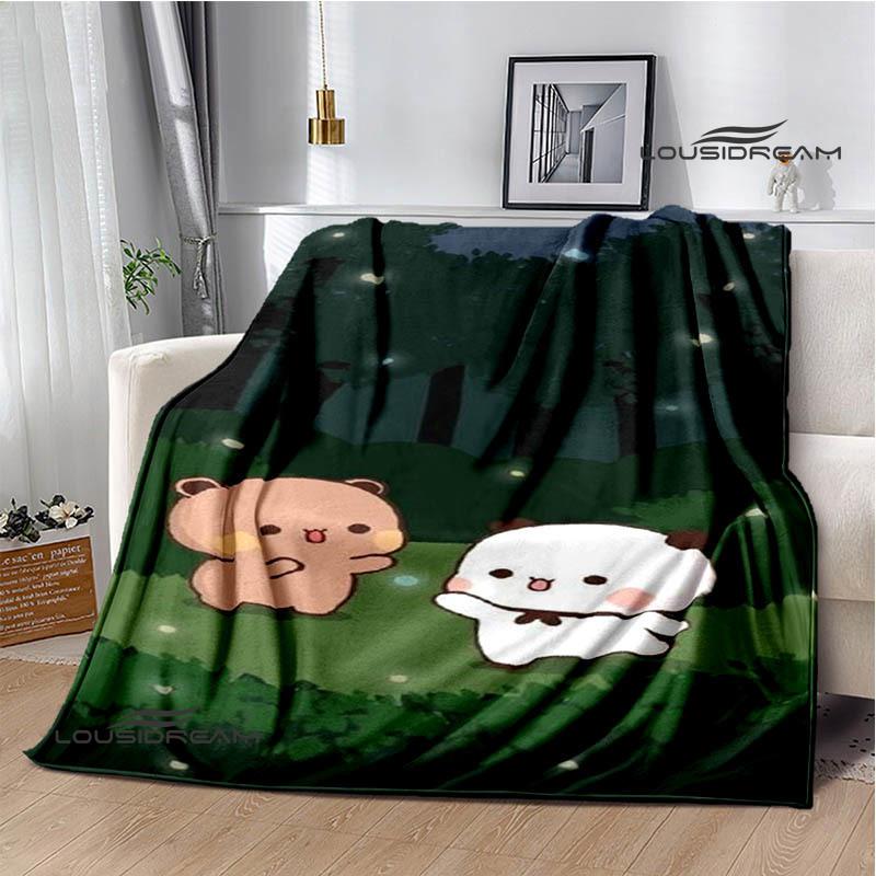 Cute cartoon bear Printed blankets picnic blanket Warm Flannel blankets Soft and comfortable blanket bed linings Birthday Gift