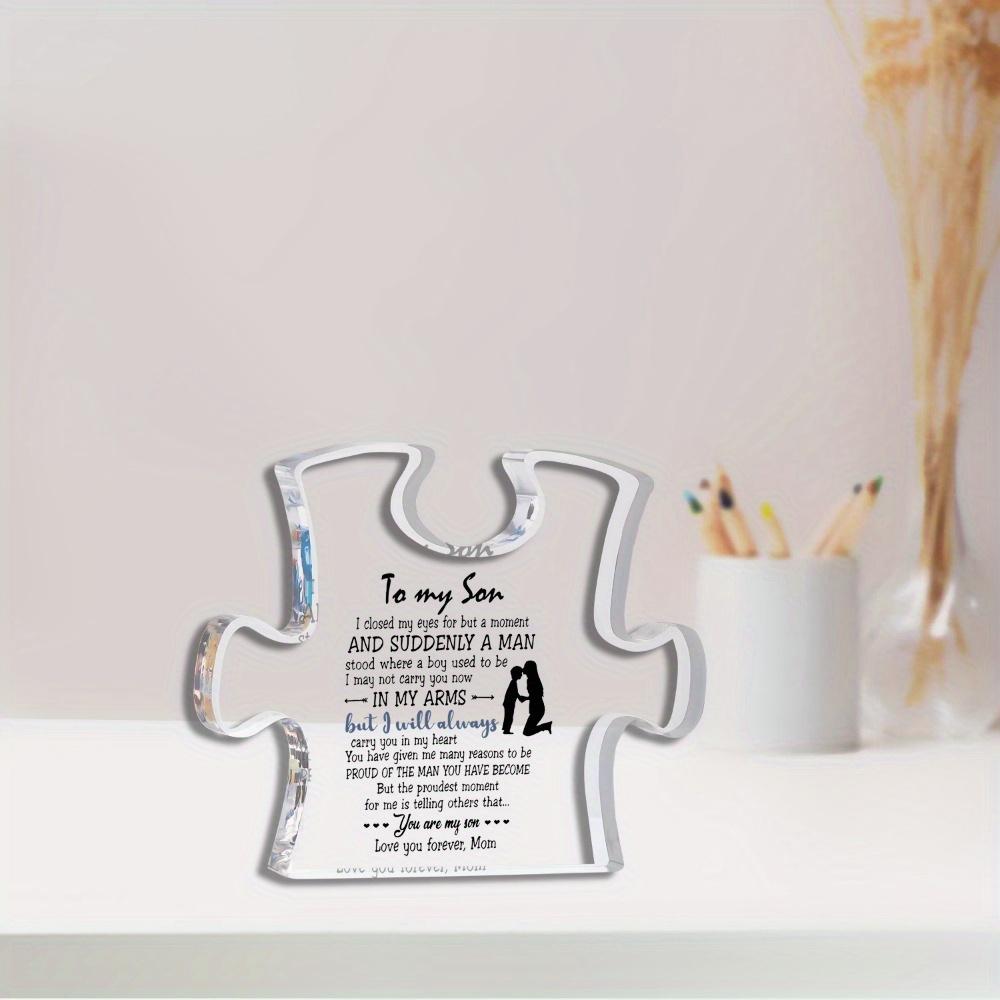 "To My Son" Carved Acrylic Puzzle - Ideal Birthday, Christmas & Graduation Gift