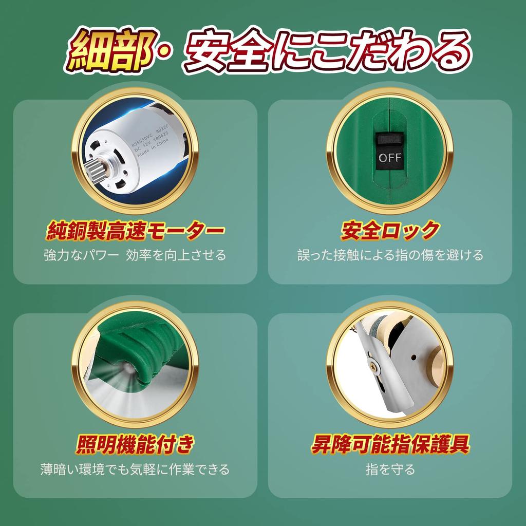 Spolehli Cordless Electric 25mm Cutting Handheld Cutter with Two Replacement Suitable for Synthetic Miscellaneous and No Installation Japanese