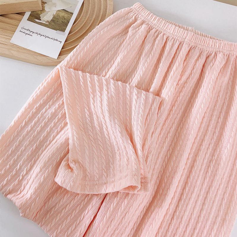 Pyžamo větší velikosti Dámská třídílná souprava Jaro Podzim Bavlna Hrudník Polštář s dlouhým rukávem Podvazek na spaní Letní Domácí oblečení