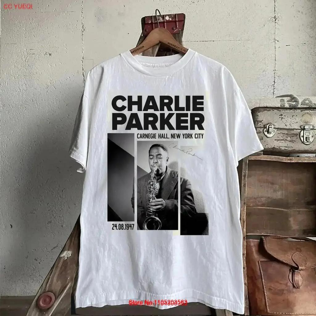 T-shirt Signature Concerto Charlie Parker Tutte le Taglie vintage Lavata abbigliamento firmato Unisex Top Per l'Uso Quotidiano Morbido Traspirante