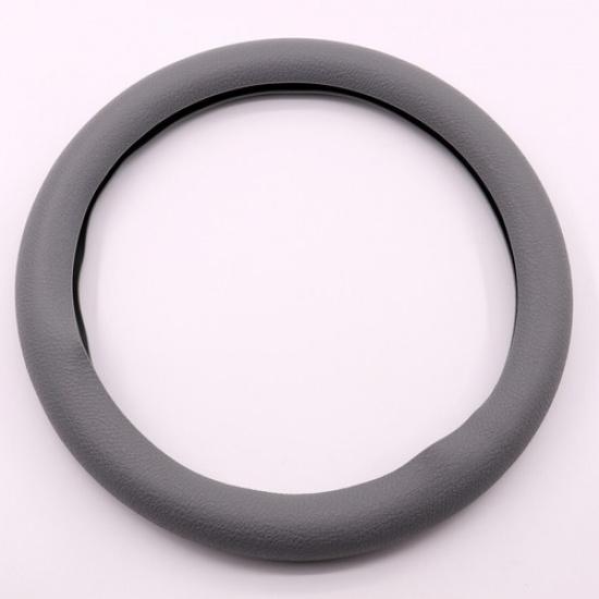 Gray Car Auto Silicone Steering Wheel Cover Protector Shell Leather Texture