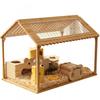 Large Wooden Hamster Cage With Clear Acrylic Panels Ventilated Escape-Proof Design Syrian Dwarf Hamsters
