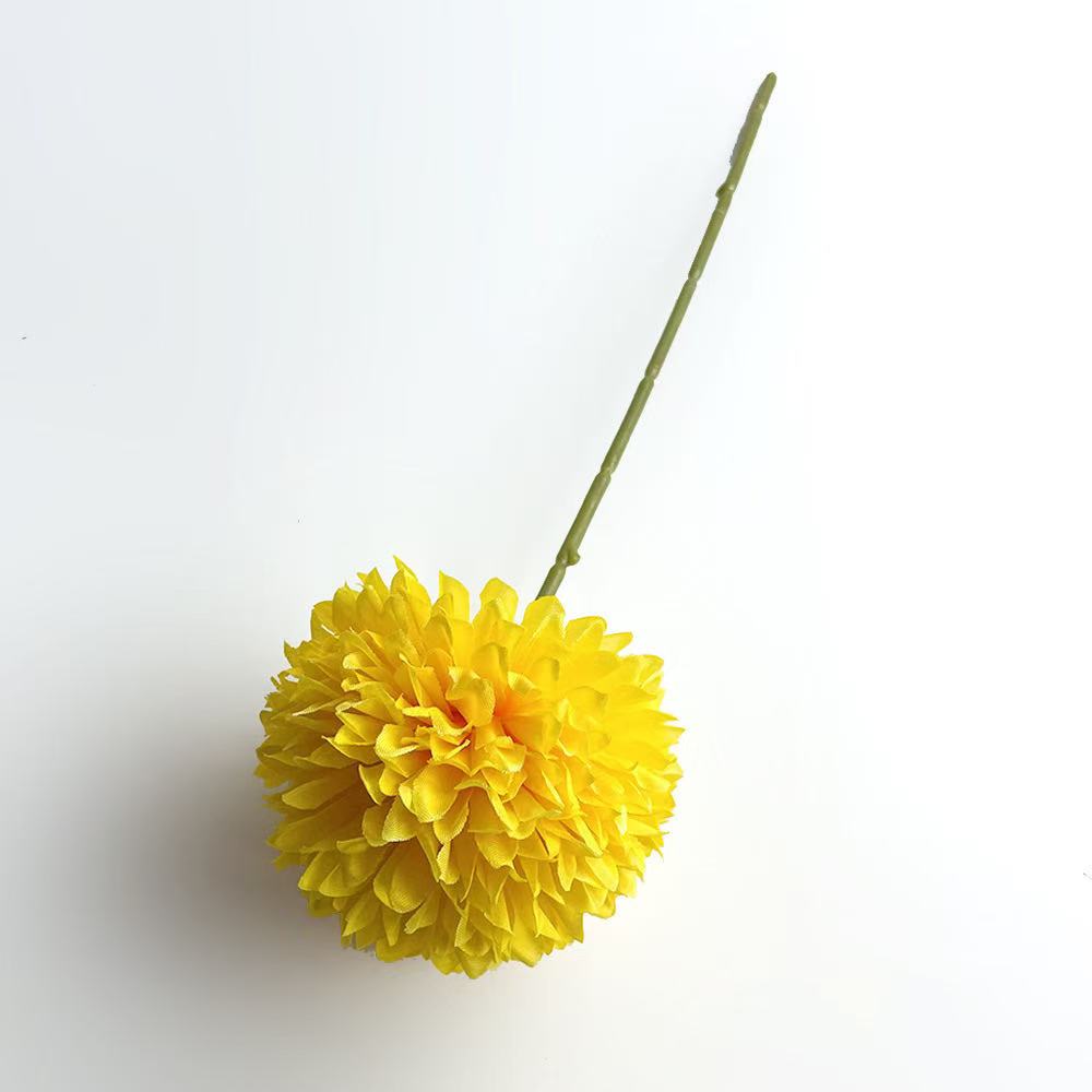 

5 шт. шелковый шар хризантема свадебный искусственный цветок Рождественский декор ваза для дома Скрапбукинг цветочная композиция аксессуары 5 Pieces жёлтый