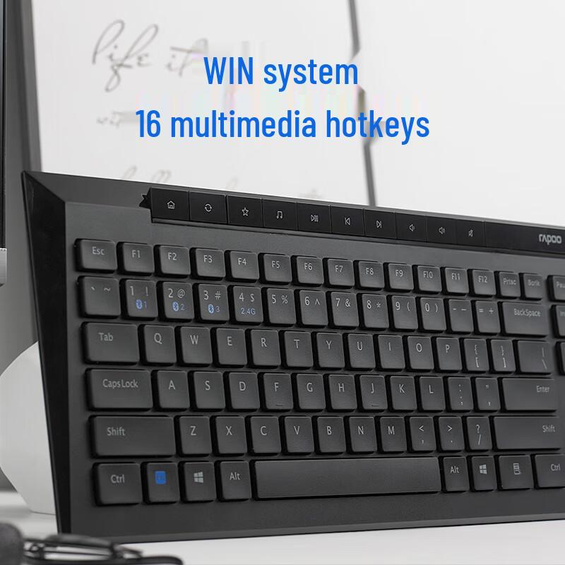 Rapoo 8200G Multi-mode Wireless Keyboard and Mouse Combo