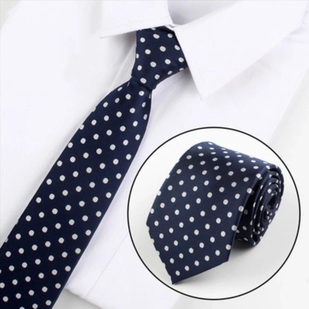 Modern Polka Dot Formal Necktie 8CM Width Business Necktie Groom Men Tie Party