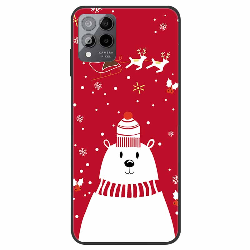 For T-Mobile REVVL 6 5G Case Christmas Soft Silicone TPU Phone Back Cover Case for T-Mobile Revvl 6 Pro 5G Santa Claus Elk Funda