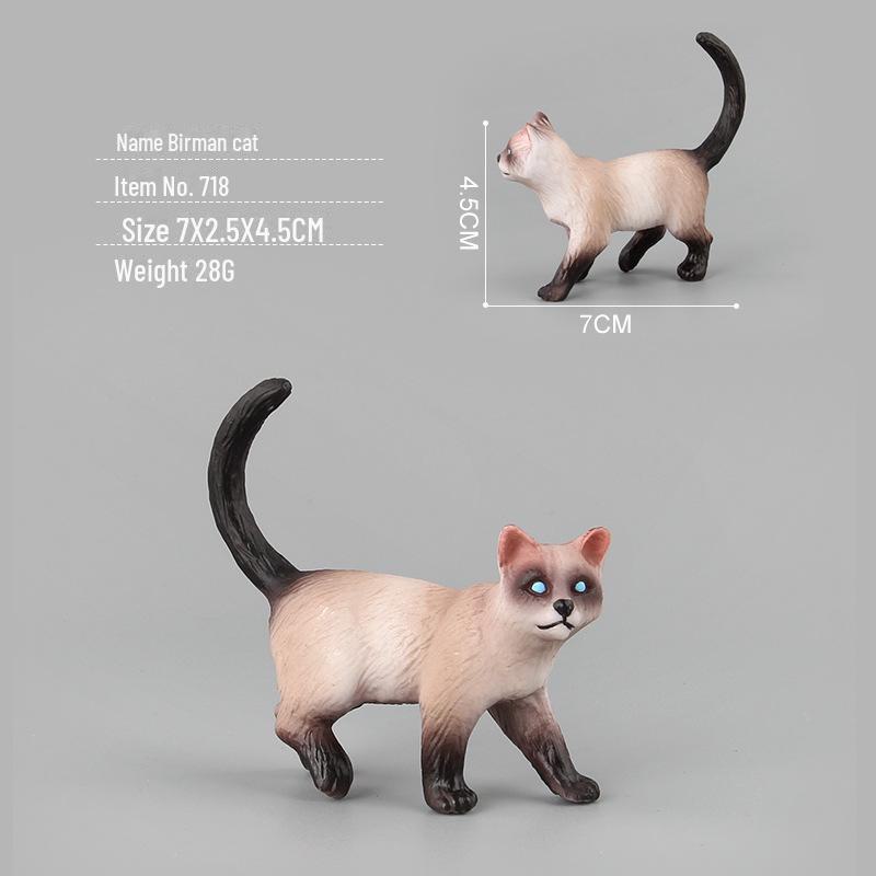Seashell Cat Figurine: Realistic Kitten Toy Model