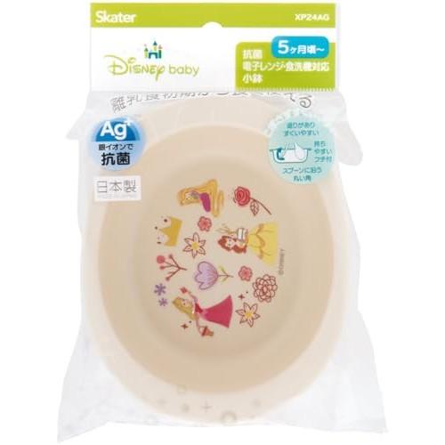 Skater Baby Tableware, Small Bowl, For Children, Around 5 Months and Up, Antibacterial, Plastic, 290ml, Disney Princess XP24AG-A